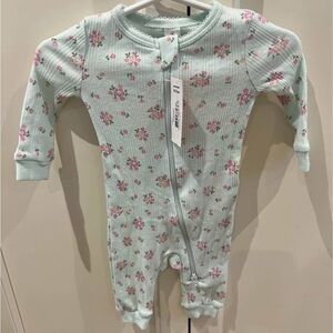 New Joe fresh Floral Mint Green Kids One Piece 0/3m
